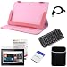 Gtmax Pink 360 Degree Rotating Folio Pu Leather Case W/stand