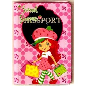  Strawberry Shortcake Modern with Shopping Bags ~ Shopper Passport Cover