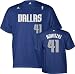 Search : Dirk Nowitzki Adidas Name and Number Dallas Mavericks T-Shirt