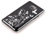 Stylish Black And Silver Butterfly Flower Hard Hybrid IMD Case Cover For The Samsung Galaxy S2 i9100 Electronics