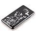 Tinxi Harte Schutz H�lle f�r Samsung Galaxy S2 I9100 Schwarz Und Silber Schmetterling Blumen Muster R�ck Schale Cover