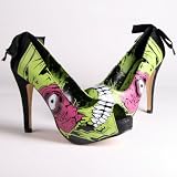 Ladies Zombie Stomper Platform in Black/Green by Iron Fist Clothing