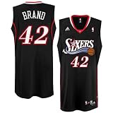 adidas Philadelphia 76ers #42 Elton Brand Black Swingman Basketball Jersey