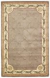 7'9 x 9'6 KAS Jewel Fleur De Lis - 314 Taupe Rectangular
