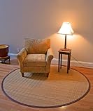 7' Round Pearl River Environmentally Friendly Bamboo Rug