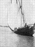 Photo Jigsaw 16x12 (40x30cm) Boat setting sail on the River Tigris, Mesopotamia, 1918. by Heritage-Images