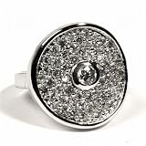 Sterling Silver Ring with Clear CZ - Size: 6-9