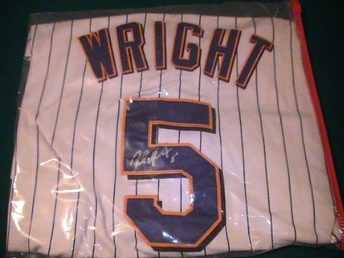 DAVID WRIGHT SIGNED AUTOGRAPHED NEW YORK METS JERSEY W/ HOLOGRAM + COA