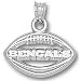 Cincinnati Bengals NFL Cincinnati New Bengals Pierced Football Pendant (Silver)