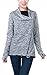Mrignt Women's Fashion Draped Knit Inclined Zipper Cardigan Sweatshirts