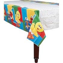 Sesame Street 1st Birthday 54in x 96in Plastic Tablecover