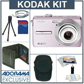 Click here to buy Kodak EasyShare M863 Digital Pink Camera Kit, with 2 GB SD Memory Card, Deluxe Carry Case,... by Kodak.