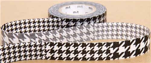 Imagen 2 de Cinta adhesiva Washi, diseño de pata de gallo, de mt