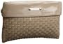 Calvin Klein Liquid Leather Woven Wristlet