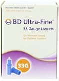 BD Ultra-Fine 33 Gauge Lancets - 100 Count Box