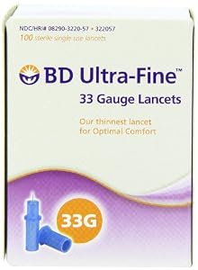 BD Ultra-Fine 33 Gauge Lancets - 100 Count Box