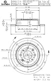 Brembo 25199 Rear Solid Brake Rotor