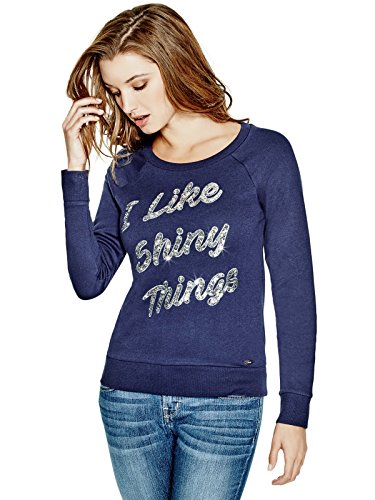GUESS Women's Cazzara Slogan Pullover