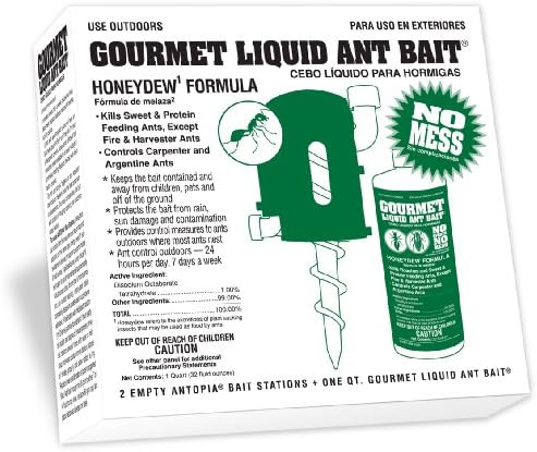 Antopia 21R2 Bait Kit with 2 Covered Bait Stations and 1 Quart Gourmet Liquid Ant Bait