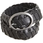 STEVEN by Steve Madden Women's Braided Belt With Oval Buckle