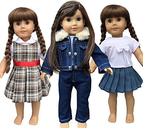 In-Style Doll Clothes for American Girl Dolls, 3 Outfits, 18-Inch