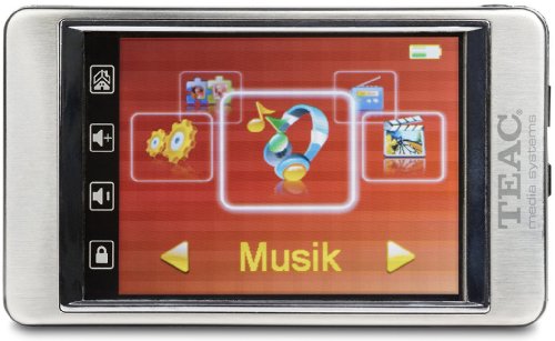 Teac MP 540  MP3-/Video-Player 8 GB (7,1 cm (2,8 Zoll) Touchscreen-Display, FM-Radio, MicroSD-Slot, USB 2.0) aluminium