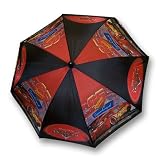 Disney Pixar Cars Boy's Lightening Mcqueen Umbrella with 3D Handle