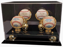 Ultimate 4 Ball with Gold Rings and Riser Display Case