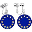 European Union Flag Clip on Earrings