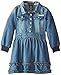 Calvin Klein Girls' Denim Dress with Long Sleeves