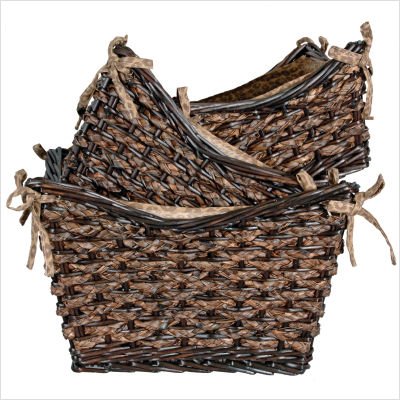 Safari 3 Piece Scoop Baskets (Leopard) (See Description)