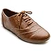 Ollio Women's Shoe Classic Lace Up Dress Low Flat Heel Oxford