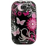 Hard Snap on Plastic With BLACK PINK BUTTERFLY Design Sleeve Faceplate Cove ....