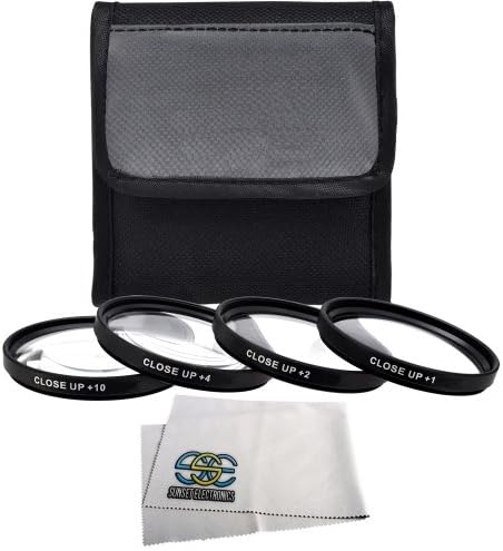 Close-Up Filter Set (+1, 2, 4 & +10) Magnification Kit for The Pentax 645D, K-5 II, K-5 II s, K-50, K-30, K-500, X-5, K-m, K-r, K-x, K-01, K-5, K-7, K10D, K20D, K100D, K110D, K200D, K2000 Cameras