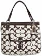 Coach Poppy Signature Crosshatch Canvas Glamour Bag 19620 Brown