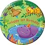 Jungle Buddies 1st Birthday Dinner Plates (8 count) Child