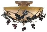 Grape Leaf 16 1/2 Wide Ceiling Light Fixture