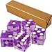 19mm A Grade Serialized Set of Casino Dice-Purple