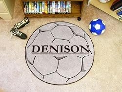Denison Big Reds 29" Round Soccer Ball Floor Mat (Rug)