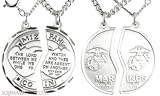 Mizpah Sterling Silver Marine Corps Medal