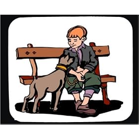 Decorated Mouse Pad with body, individuals, individual, humans, person, dog, human, sitting, bench, persons, leash, people, child