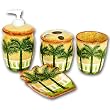 Palm Trees Bathroom Bath Accessories Set