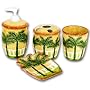 King PALM TREES Bathroom Bath Accessories Set Palms NEW