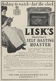 1906 Ad Lisk Self Basting Roasting Pan Woman Relaxed with Book - Original Vintage Advertisement