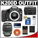 Pentax K200D Digital SLR Camera with Pentax SMC DA 18-55mm AL II Zoom Lens + 4GB SDHC Card + Batteries and Charger + Case + Cameta Bonus Accessory Kit