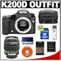 Pentax K200D Digital SLR Camera with Pentax SMC DA 18-55mm AL II Zoom Lens + 4GB SDHC Card + Batteries and Charger + Case + Cameta Bonus Accessory Kit