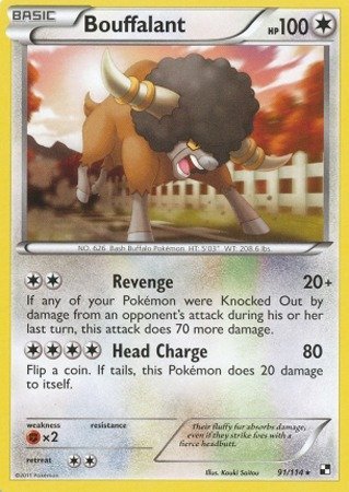 Pokemon - Bouffalant (91) - Black and White