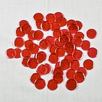 Bingo Plastic Non-Magnetic Chips - Red - 300 chips