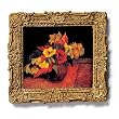 Gladiolus - Gold Frame Magnet with pop-out easel (2-3/4" x 2-1/2")