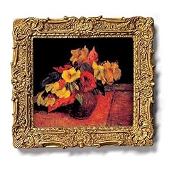 Gladiolus - Gold Frame Magnet with pop-out easel (2-3/4" x 2-1/2")